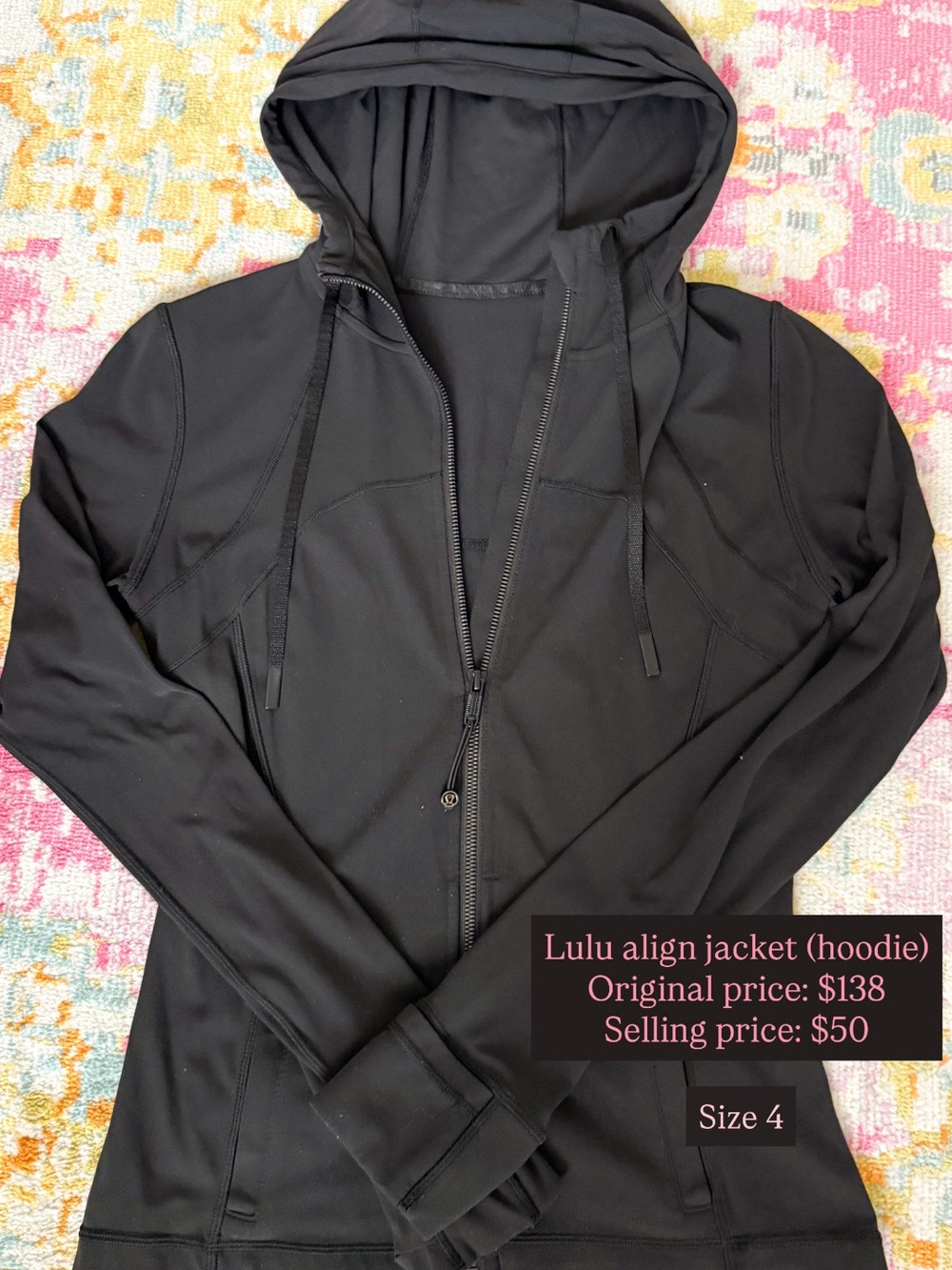 lululemon athletica Black Align Hoodie Jacket - Full Zip